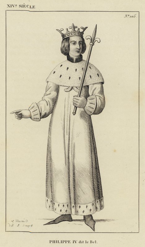 XIV secolo, Filippo IV detto il Bello (incisione) da French School