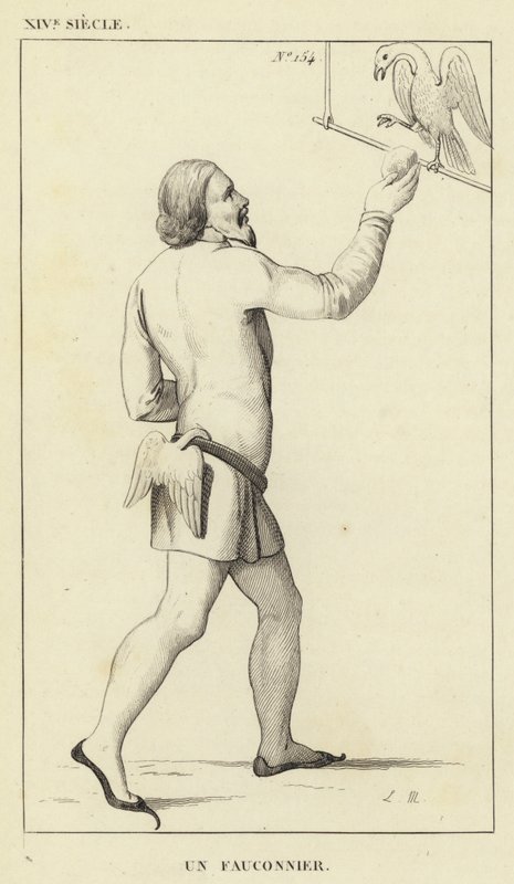 XIV secolo, un falconiere da French School