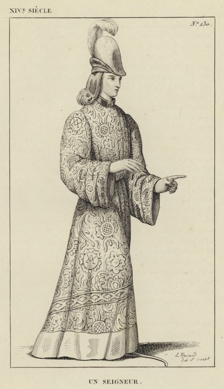 XIV secolo, Un Signore (incisione) da French School