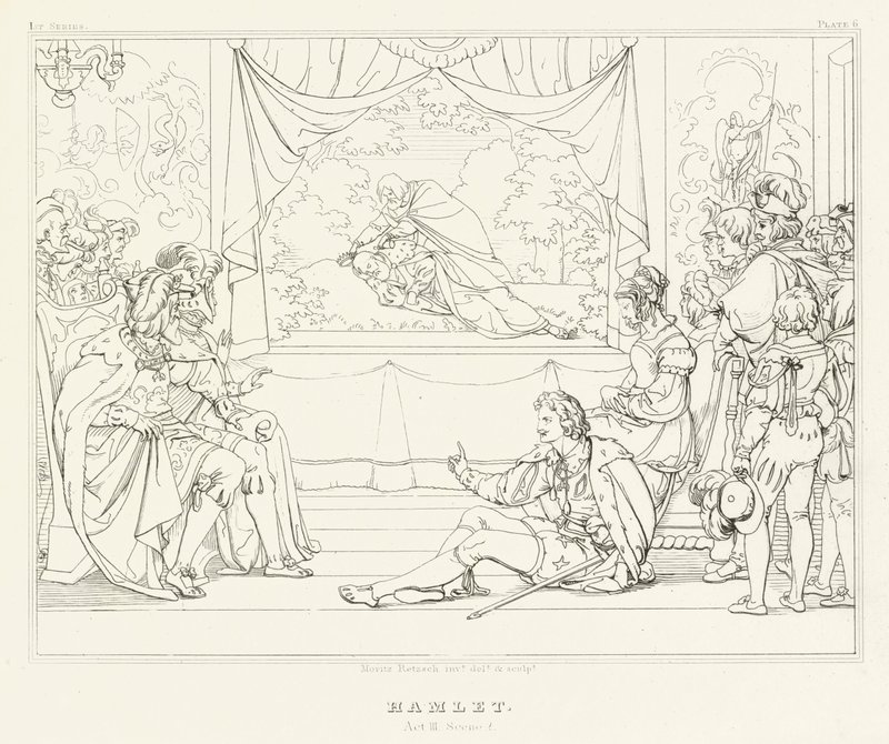 Amleto, Atto III, Scena 2 da Friedrich August Moritz Retzsch