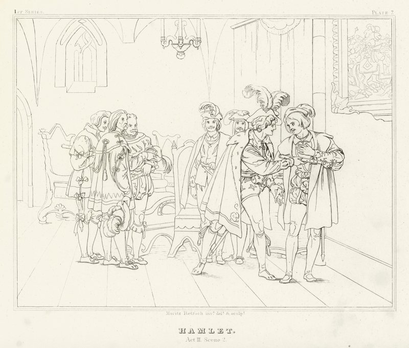 Amleto, Atto III, Scena 2 da Friedrich August Moritz Retzsch