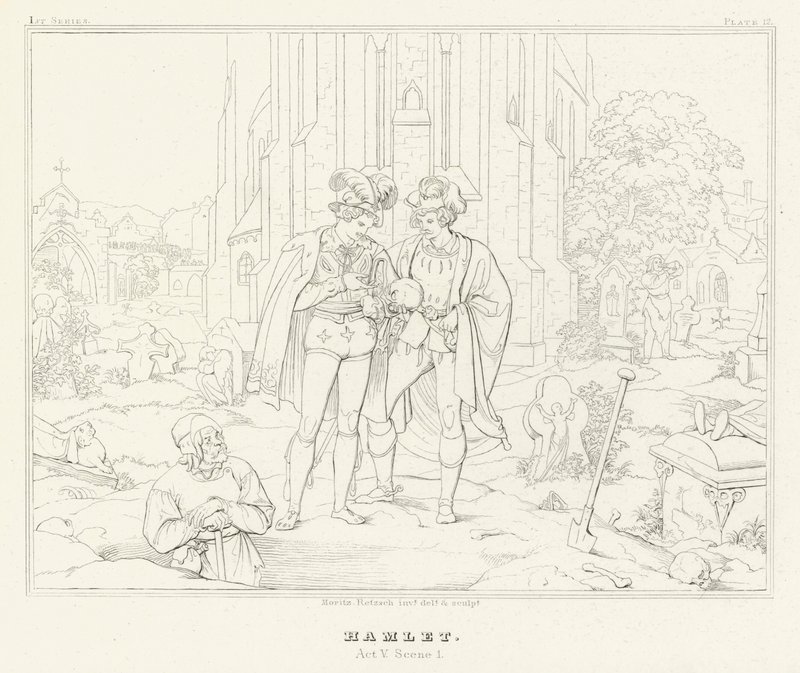 Amleto, Atto V, Scena 1 da Friedrich August Moritz Retzsch