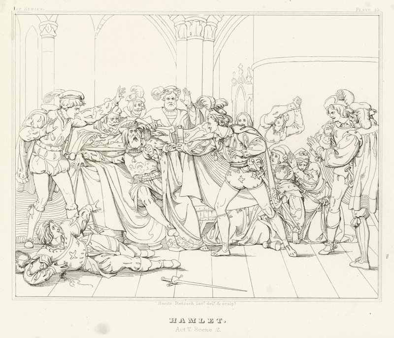 Amleto, Atto V, Scena 2 da Friedrich August Moritz Retzsch