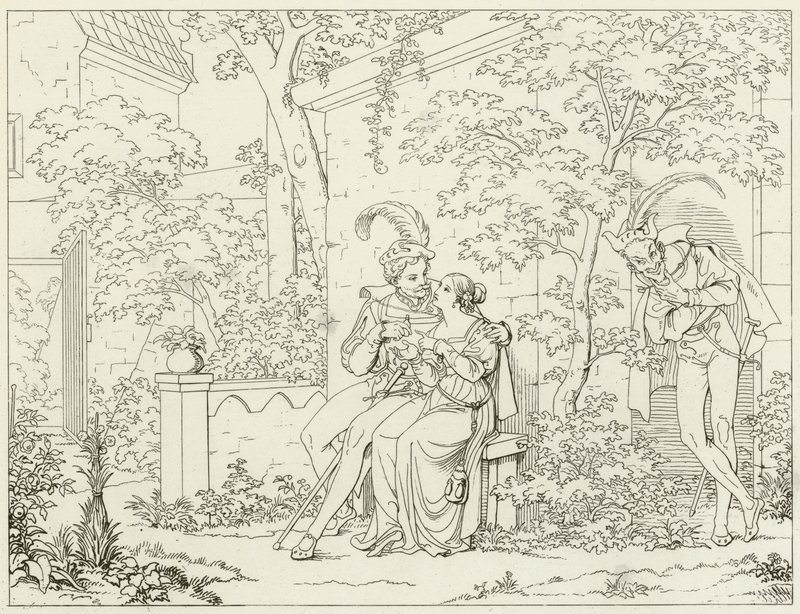 Illustrazione per il Faust di Goethe da Friedrich August Moritz Retzsch