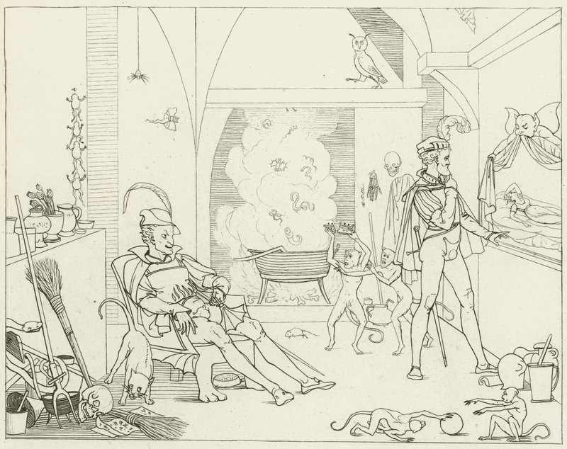 Illustrazione per il Faust di Goethe da Friedrich August Moritz Retzsch