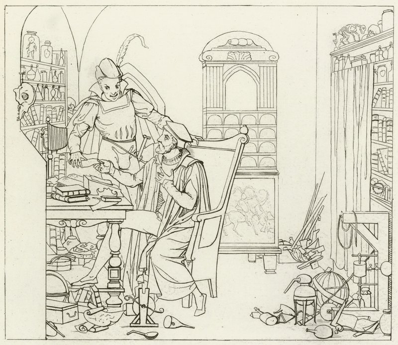 Illustrazione per il Faust di Goethe da Friedrich August Moritz Retzsch