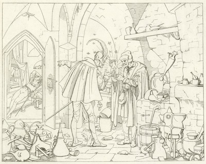 Illustrazione per il Faust di Goethe da Friedrich August Moritz Retzsch