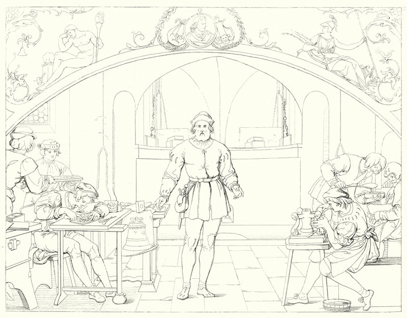 Illustrazione per Lied von der Glocke di Schiller, o Il canto della campana da Friedrich August Moritz Retzsch