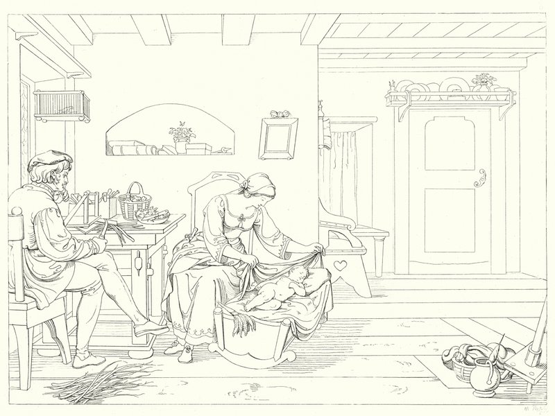 Illustrazione per Lied von der Glocke di Schiller, o Il canto della campana da Friedrich August Moritz Retzsch