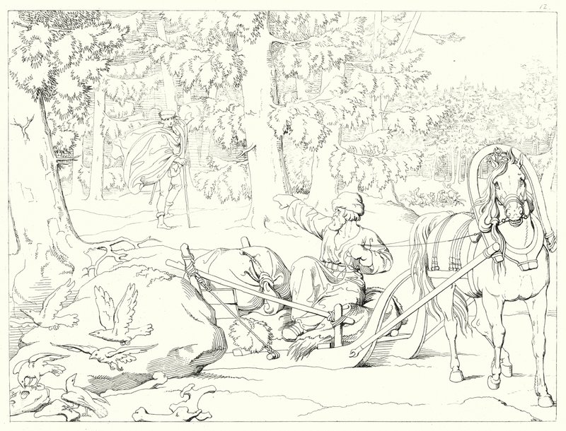 Illustrazione per Lied von der Glocke di Schiller, o La canzone della campana (incisione) da Friedrich August Moritz Retzsch
