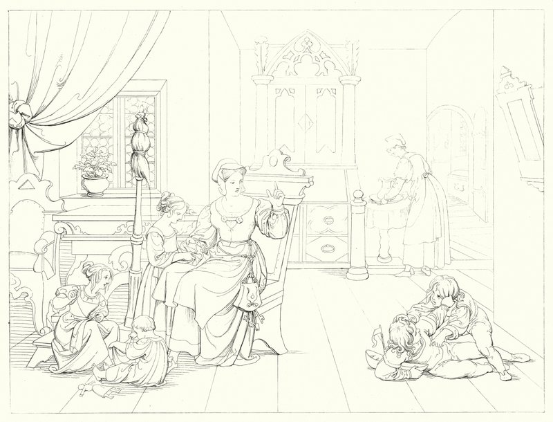 Illustrazione per Lied von der Glocke di Schiller, o La canzone della campana (incisione) da Friedrich August Moritz Retzsch