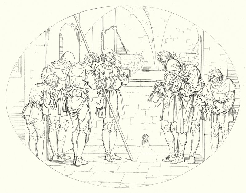 Illustrazione per Lied von der Glocke di Schiller, o La canzone della campana (incisione) da Friedrich August Moritz Retzsch