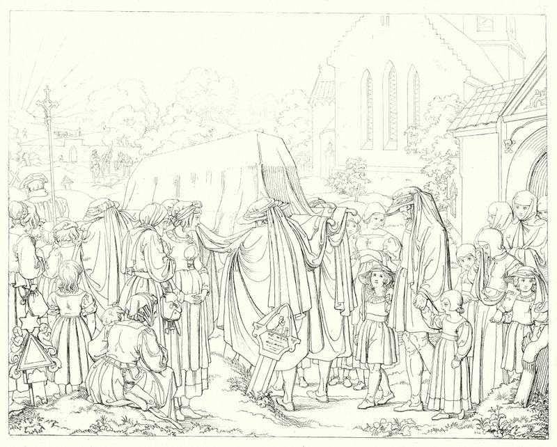 Illustrazione per Lied von der Glocke di Schiller, o Il canto della campana da Friedrich August Moritz Retzsch