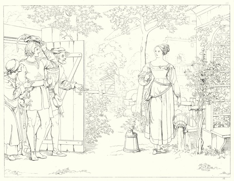 Illustrazione per Lied von der Glocke di Schiller, o La canzone della campana (incisione) da Friedrich August Moritz Retzsch