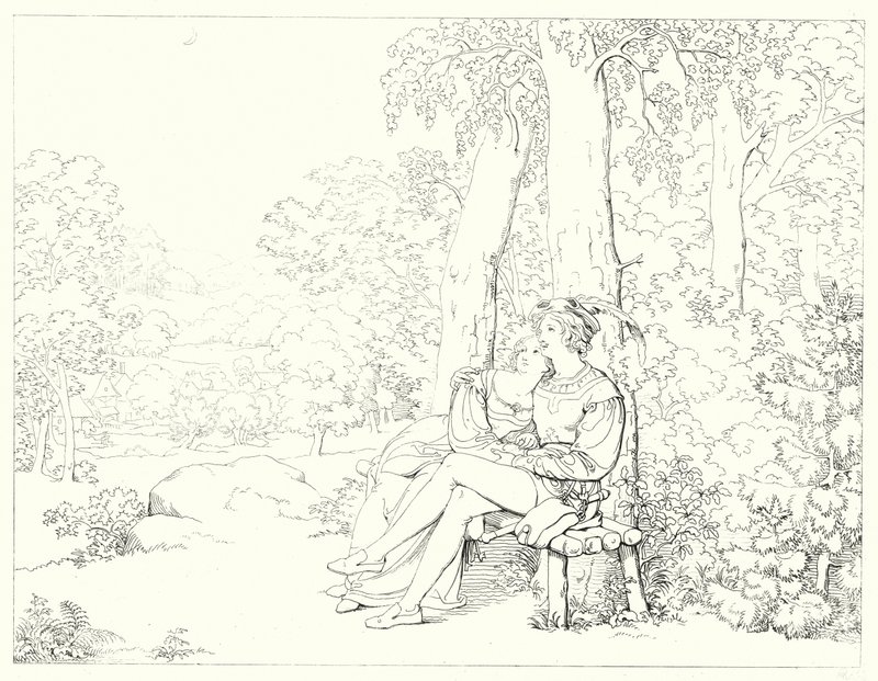 Illustrazione per Lied von der Glocke di Schiller, o La canzone della campana (incisione) da Friedrich August Moritz Retzsch