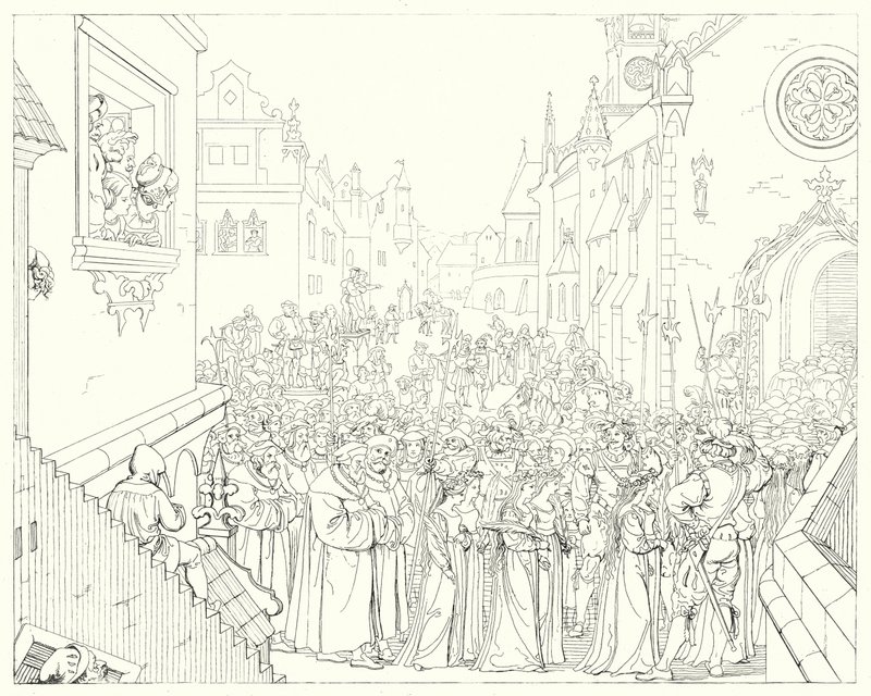 Illustrazione per Lied von der Glocke di Schiller, o La canzone della campana (incisione) da Friedrich August Moritz Retzsch