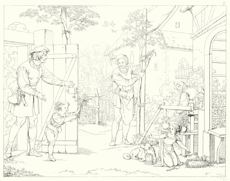 Illustrazione per Lied von der Glocke di Schiller da Friedrich August Moritz Retzsch