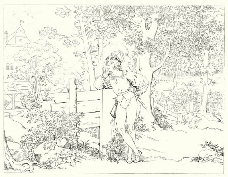 Illustrazione per Lied von der Glocke di Schiller da Friedrich August Moritz Retzsch