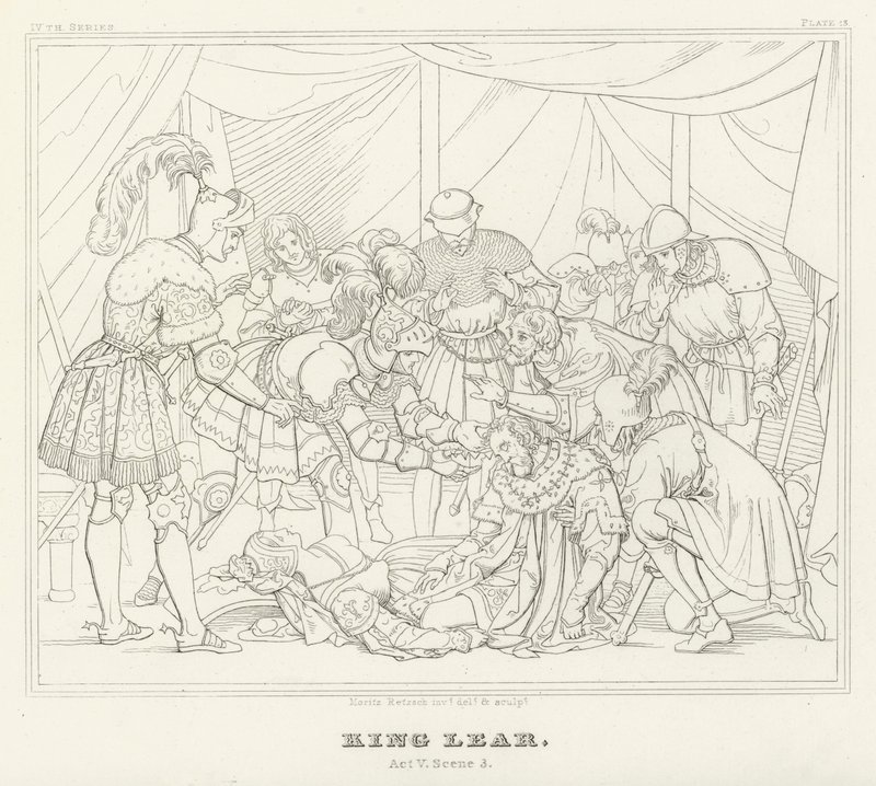 Re Lear, Atto V, Scena 3 da Friedrich August Moritz Retzsch