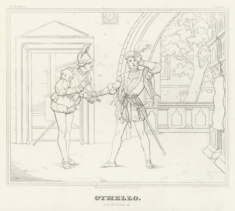 Otello, Atto III, Scena 3 da Friedrich August Moritz Retzsch