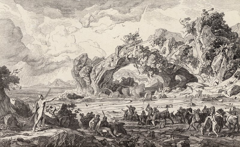 Uccisione del bestiame sacro di Elio da Friedrich the Elder Preller