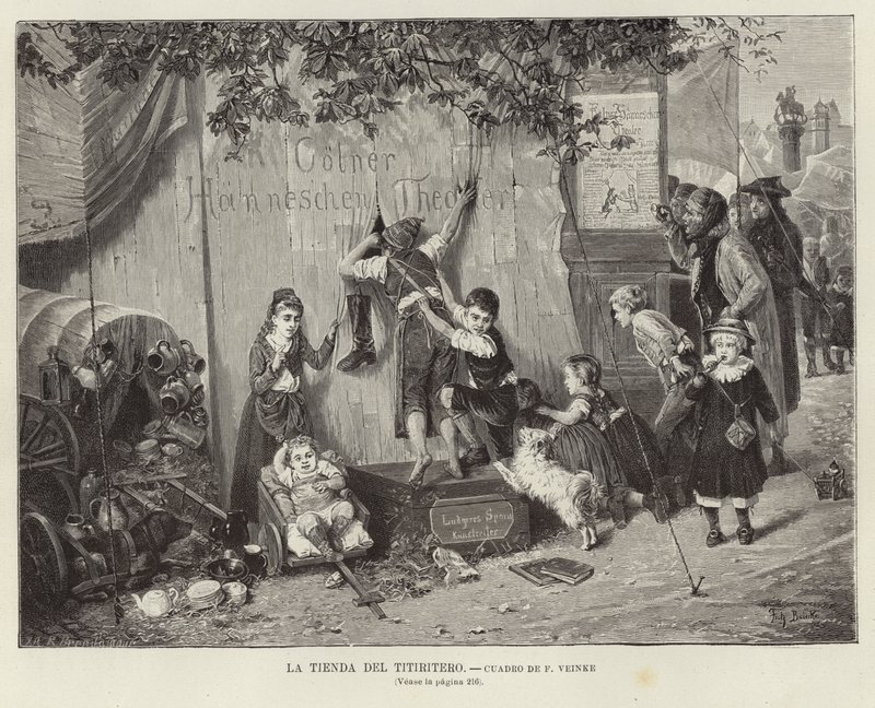 La Tenda del Burattinaio - quadro di Fritz Beinke da Fritz Beinke