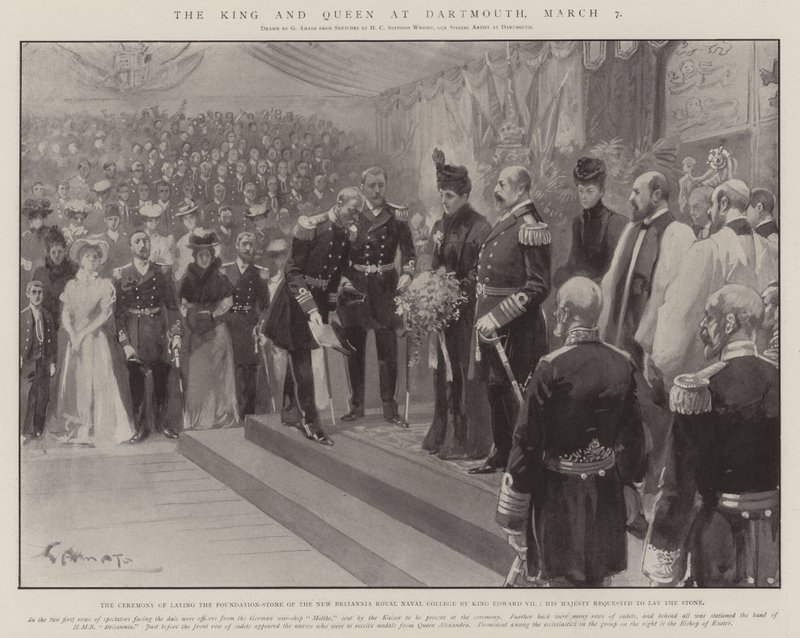 Il re e la regina a Dartmouth, 7 marzo da G.S. Amato