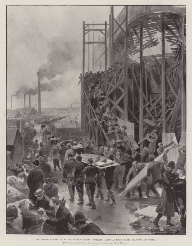 Il terribile disastro alla partita internazionale di calcio a Ibrox Park, Glasgow, il 5 aprile da G.S. Amato