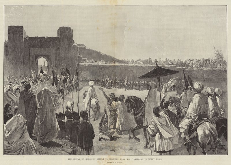 Il ritorno del Sultano del Marocco a Mequinez dal suo pellegrinaggio a Muley Edris da Gabriel Nicolet
