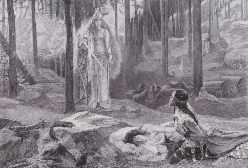 La rivelazione (Brunnhilde scopre Sieglinde e Siegmund) da Gaston Bussiere
