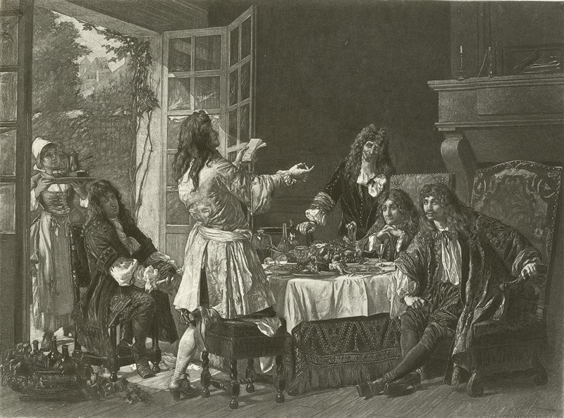 Una cena a casa di Molière ad Anteuil da Gaston Melingue