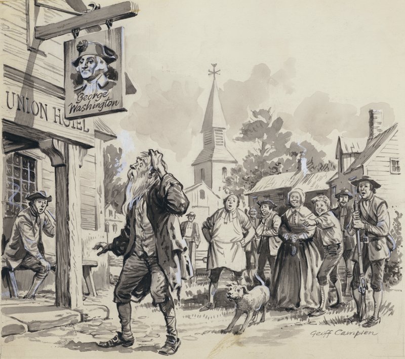 Rip Van Winkle (guazzo su carta) da Geoff Campion