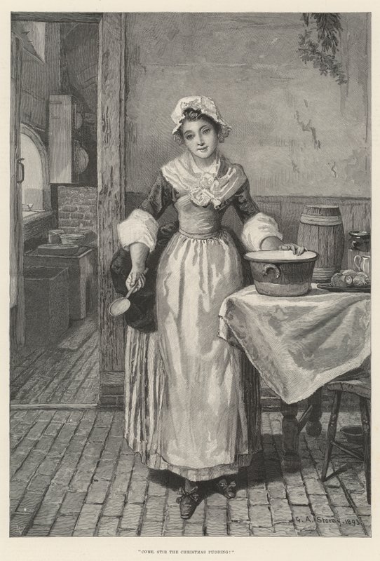 Vieni, mescola il budino di Natale! da George Adolphus Storey