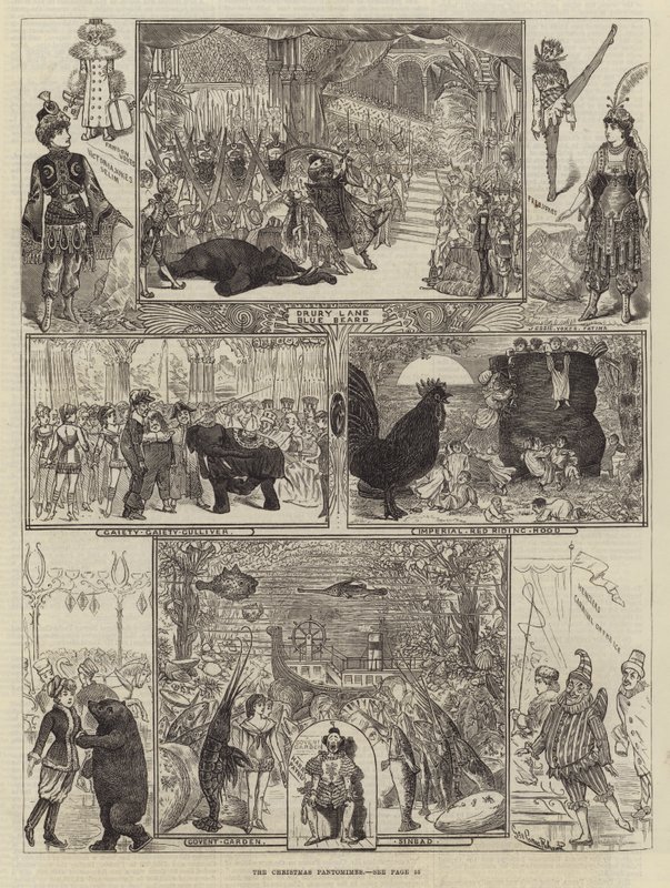 Le pantomime di Natale da George Cruikshank