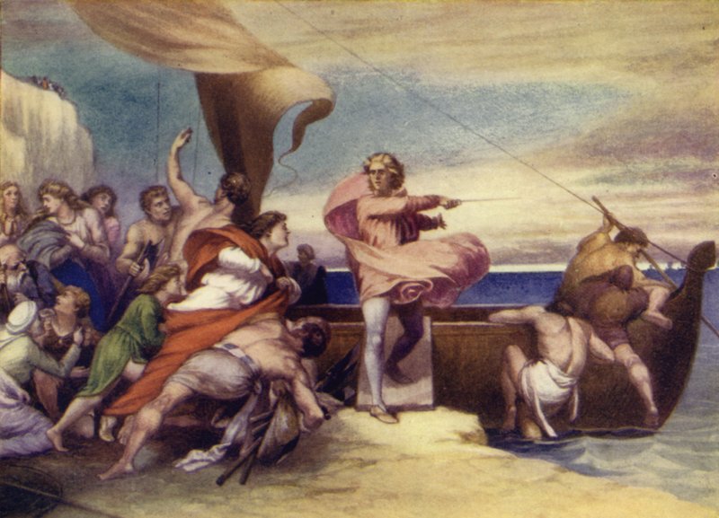 Alfred incita i Sassoni a resistere ai Danesi da George Frederick Watts