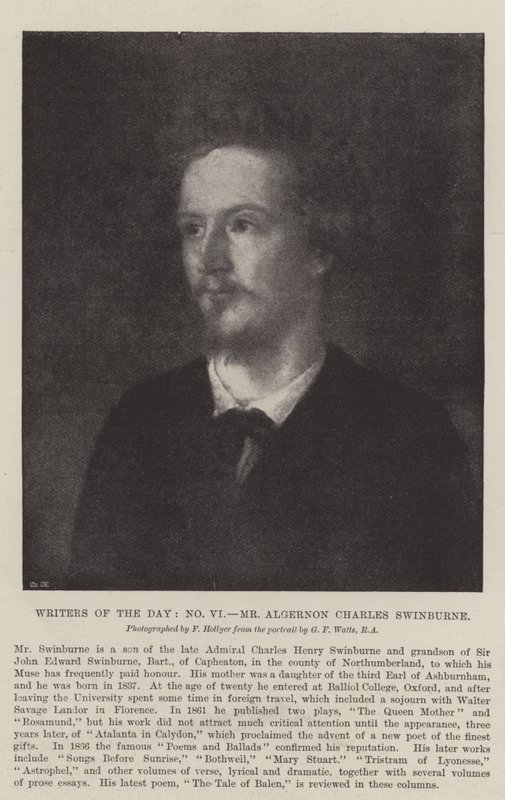 Scrittori del giorno, Mr Algernon Charles Swinburne da George Frederick Watts