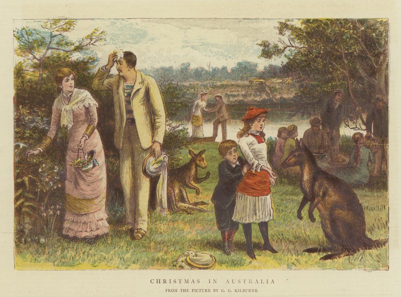 Natale in Australia da George Goodwin Kilburne