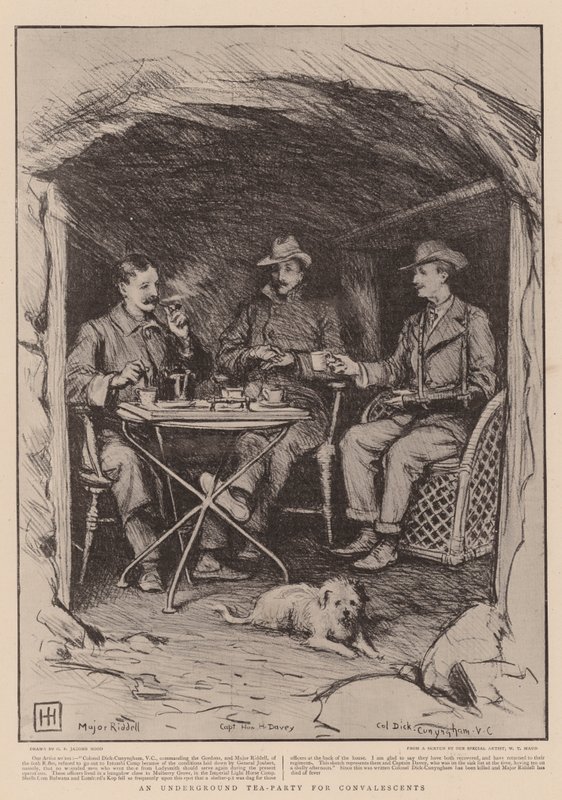 Una festa del tè sotterranea per convalescenti da George Percy Jacomb Hood