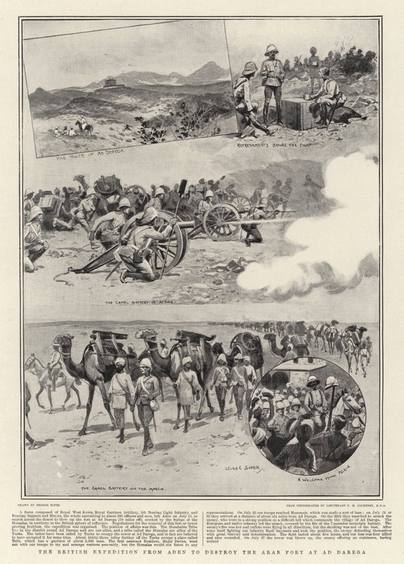 La spedizione britannica da Aden per distruggere il forte arabo ad Ad Darega da George Soper