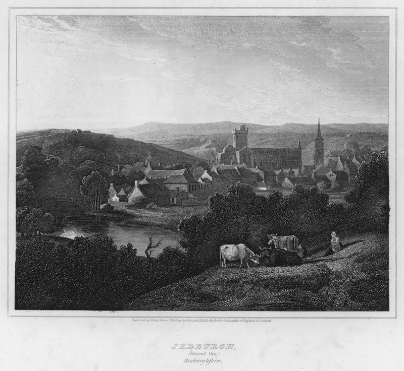 Veduta generale di Jedburgh, Roxburghshire da George (after) Arnald