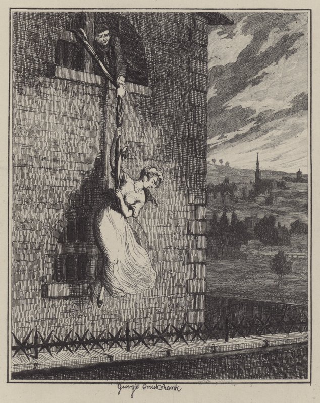 Illustrazione per Jack Sheppard da George (after) Cruikshank