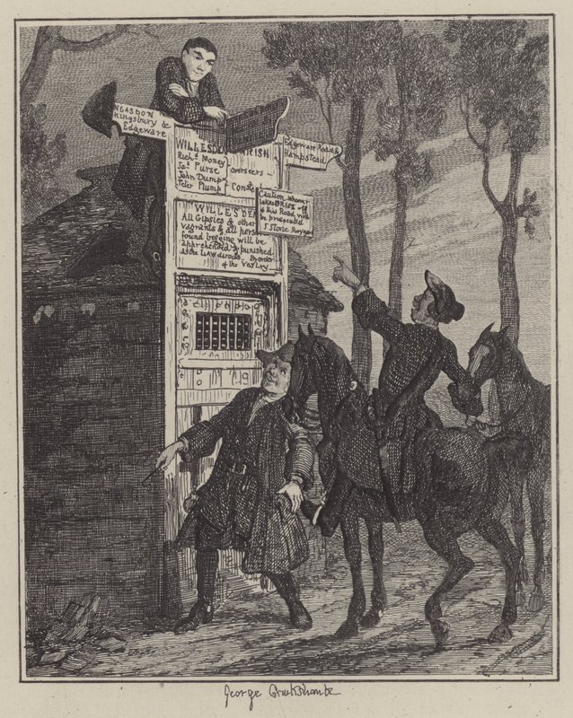 Illustrazione per Jack Sheppard da George (after) Cruikshank