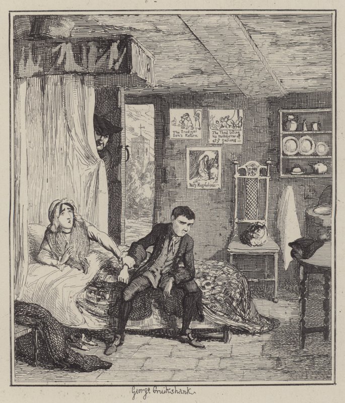 Illustrazione per Jack Sheppard da George (after) Cruikshank