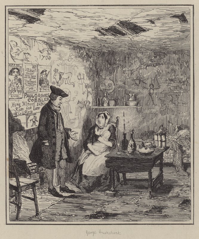 Illustrazione per Jack Sheppard da George (after) Cruikshank
