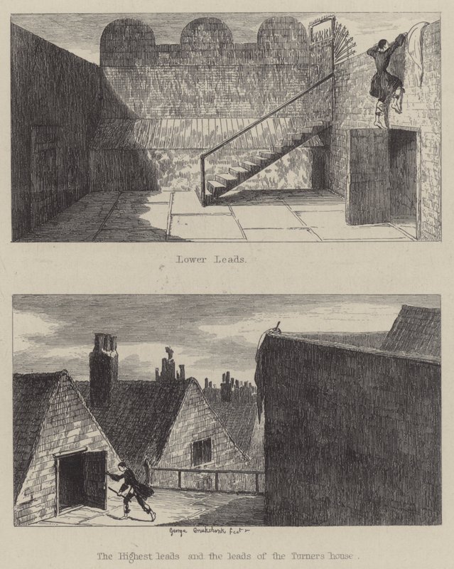 Illustrazione per Jack Sheppard da George (after) Cruikshank