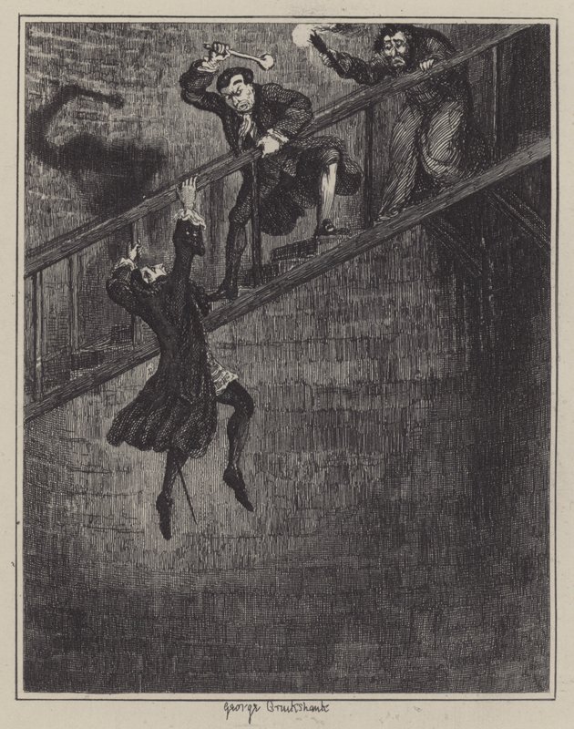 Illustrazione per Jack Sheppard da George (after) Cruikshank