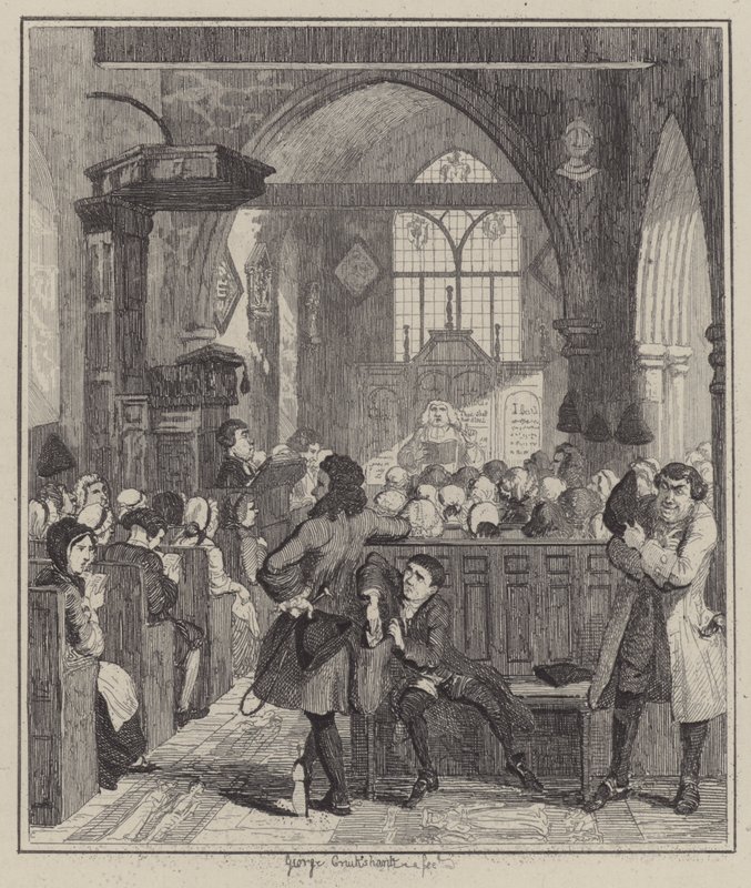 Illustrazione per Jack Sheppard da George (after) Cruikshank