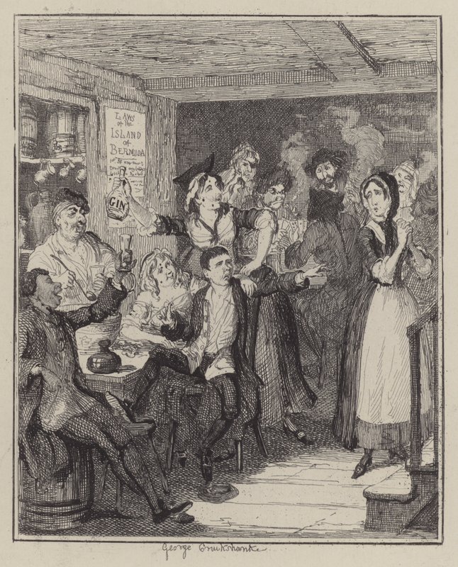 Illustrazione per Jack Sheppard da George (after) Cruikshank