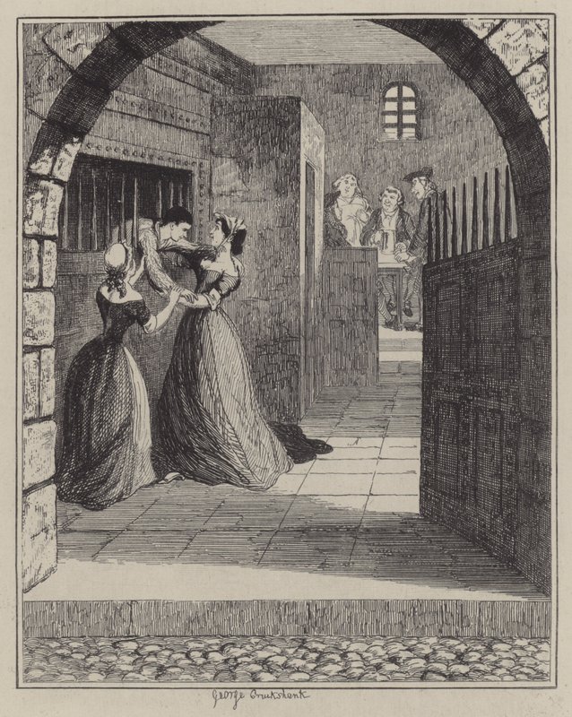 Illustrazione per Jack Sheppard (incisione) da George (after) Cruikshank