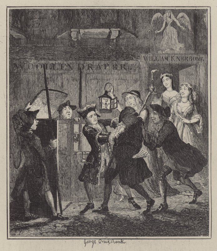Illustrazione per Jack Sheppard (incisione) da George (after) Cruikshank